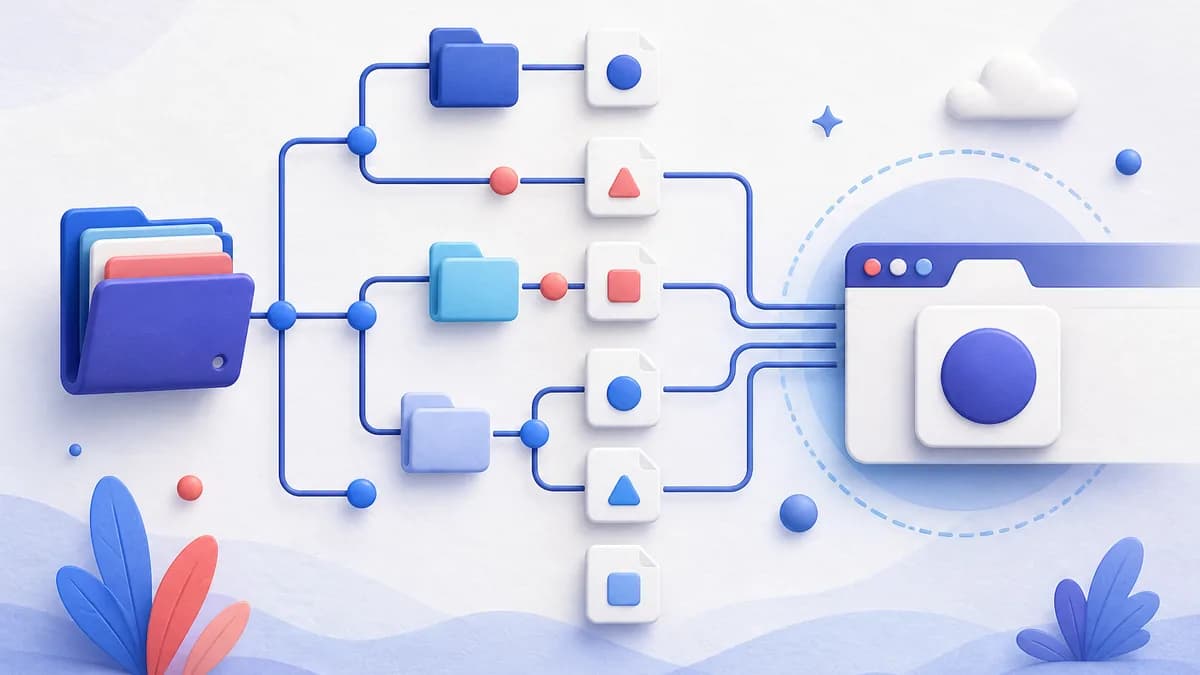 App Router tree connecting icon files to pages