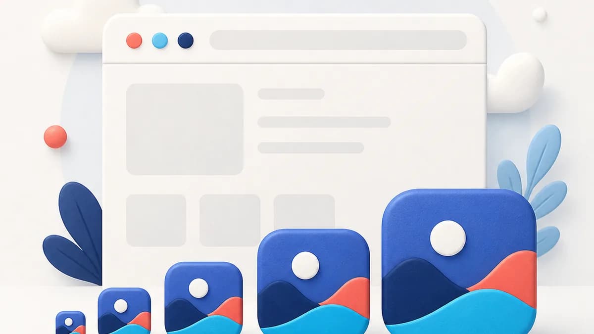 Grid of favicon shapes adapted to several dimensions
